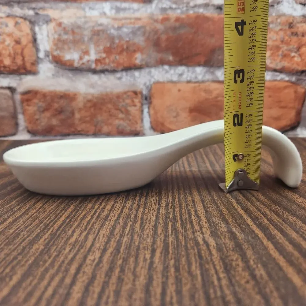 Vintage Country Floral Spoon Rest Farmhouse Kitchen Blue Red 8